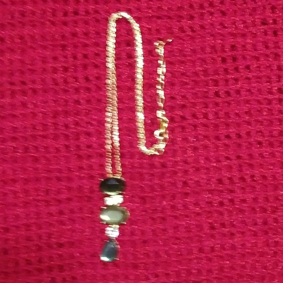 SOLD OUT!!! NOT AVAILABLE!!!! GEM STONES FASHION JEWELRY 18 KT GOLD PLATED - Picture 4 of 5